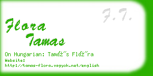 flora tamas business card